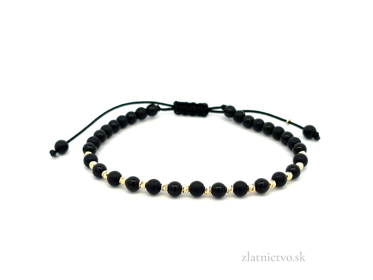 Zlatý šnúrkový náramok ZNS26414