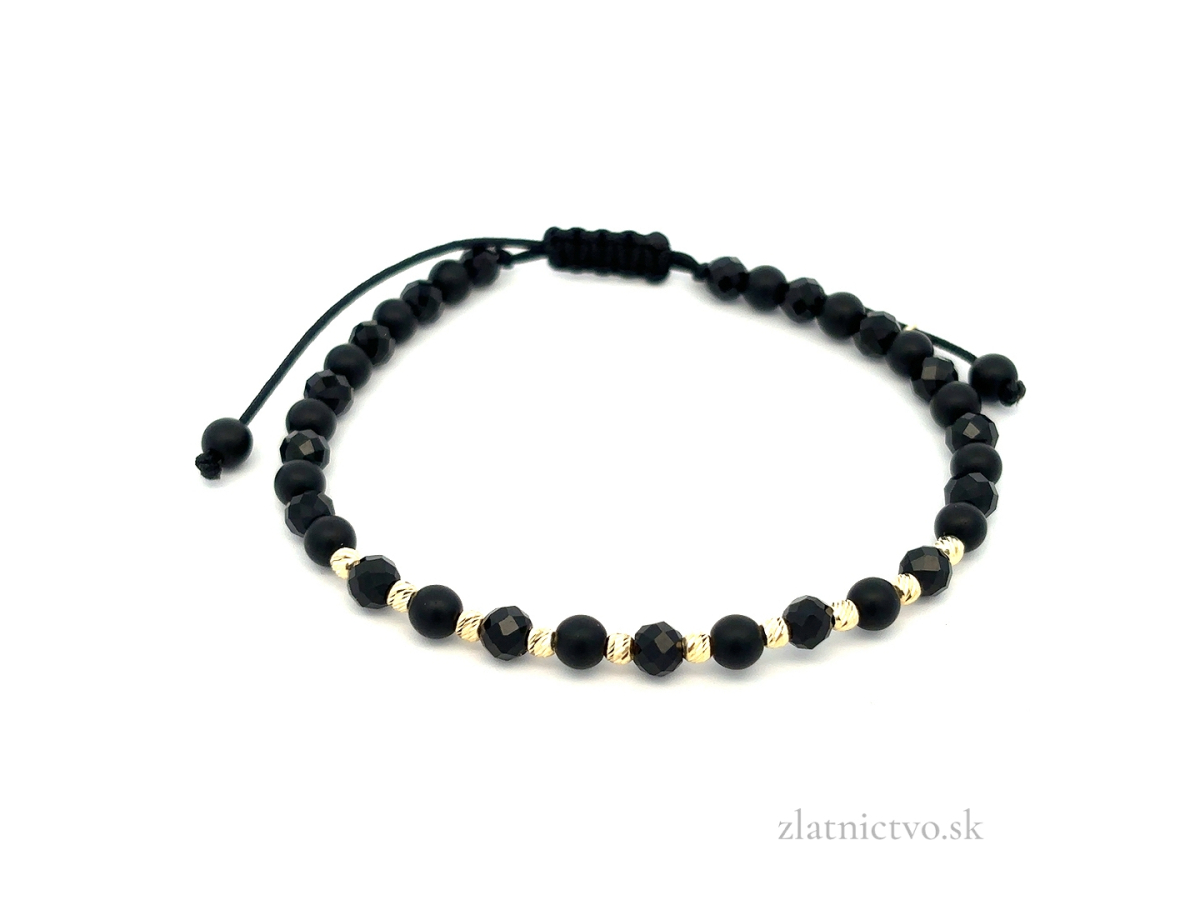 Zlatý šnúrkový náramok ZNS26415