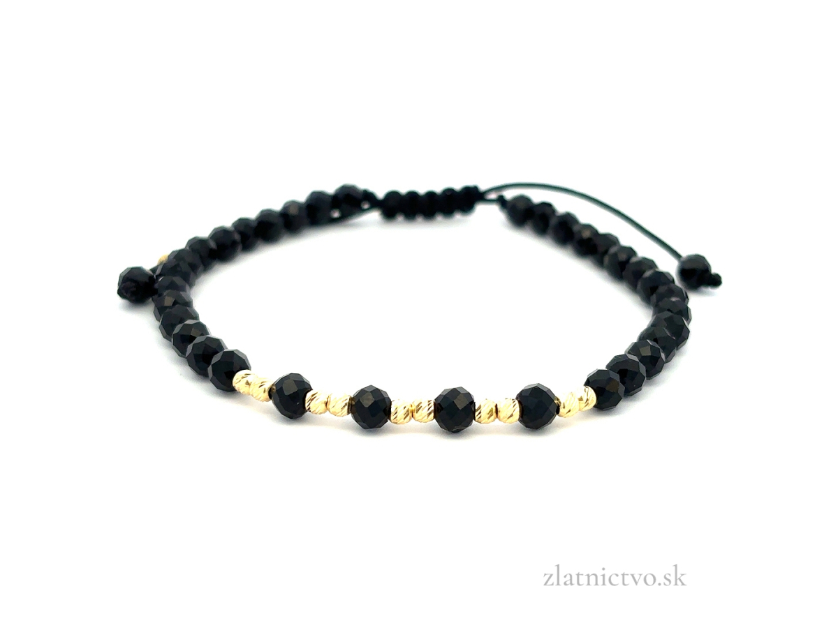 Zlatý šnúrkový náramok ZNS26416