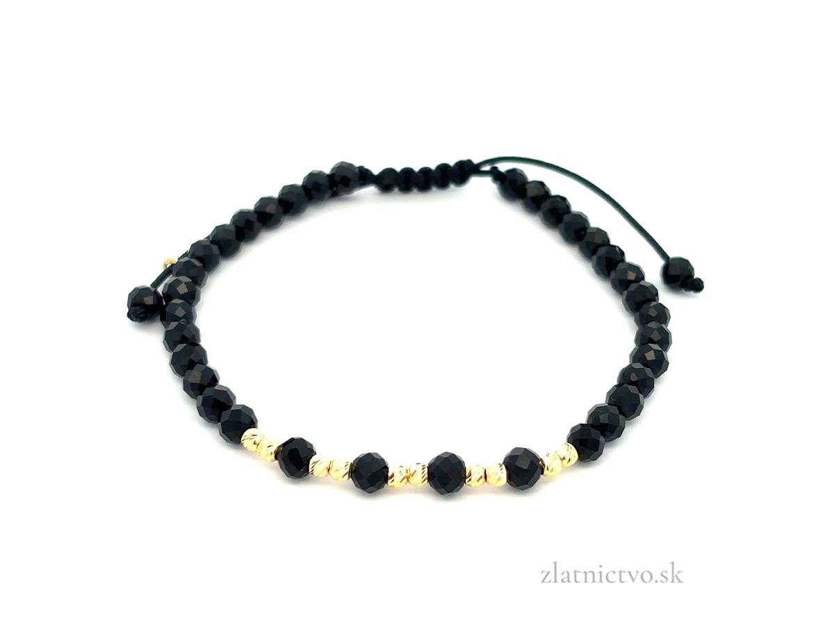 Zlatý šnúrkový náramok ZNS26416