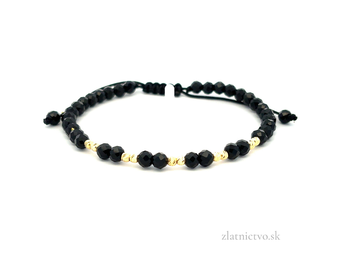 Zlatý šnúrkový náramok ZNS26418