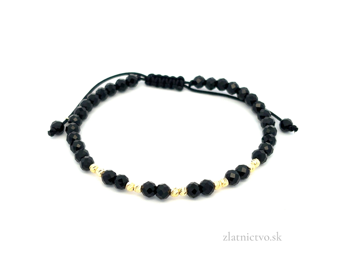 Zlatý šnúrkový náramok ZNS26418