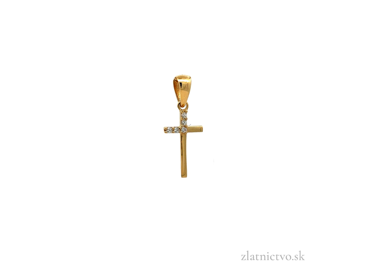 Zlatý prívesok Krížik PRI26612