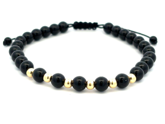 Zlatý šnúrkový náramok ZNS261004