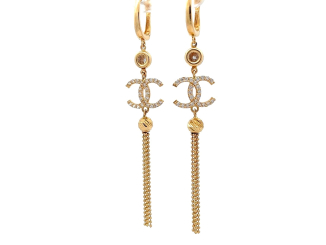 Zlaté visiace náušnice VZN26401