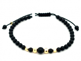 Zlatý šnúrkový náramok ZNS26303