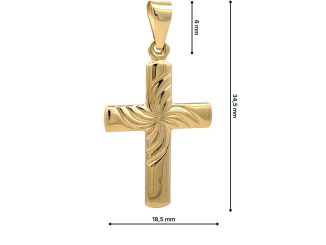 Zlatý prívesok Krížik PRI26801