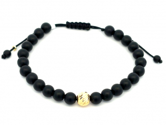 Zlatý šnúrkový náramok ZNS26304