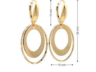 Zlaté visiace náušnice VZN26301