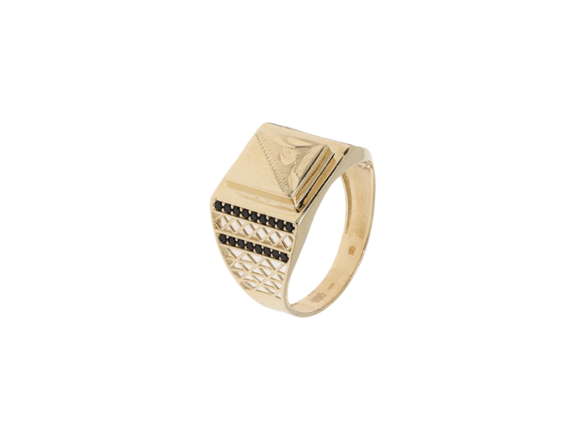 Zlatý pánsky prsteň PP025