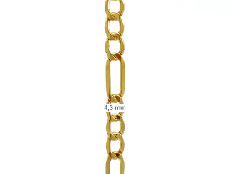 Zlatý náramok Figaro ZN26402