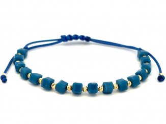 Zlatý šnúrkový náramok ZNS26313