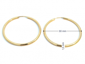 Zlaté náušnice kruhy KRU26307