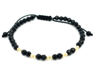 Zlatý šnúrkový náramok ZNS26418