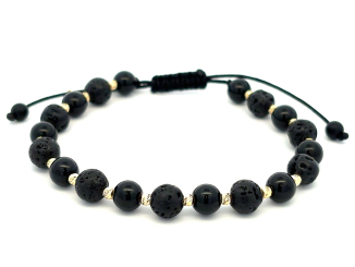 Zlatý šnúrkový náramok ZNS26413