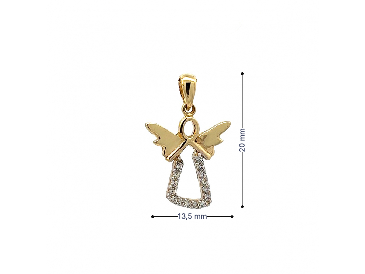 Zlatý prívesok anjel PRI24225