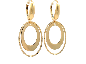 Zlaté visiace náušnice VZN26301