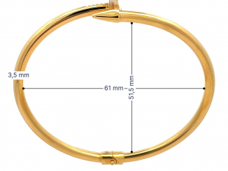 Obrúčový zlatý náramok KLINEC OZN24903