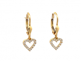 Zlaté visiace náušnice VZN24408