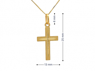 Zlatý prívesok Krížik PRI25803