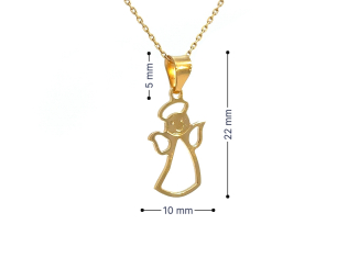 Zlatý prívesok anjel PRI26402