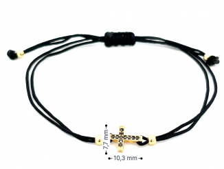 Zlatý šnúrkový náramok ZNS25508