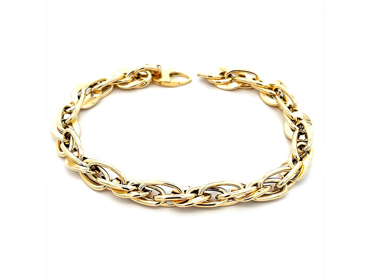 Zlatá súprava náramok s retiazkou SU24902