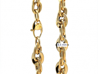 Zlatá súprava náramok s retiazkou SU24902