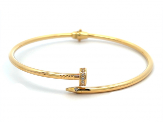 Obrúčový zlatý náramok KLINEC OZN2314