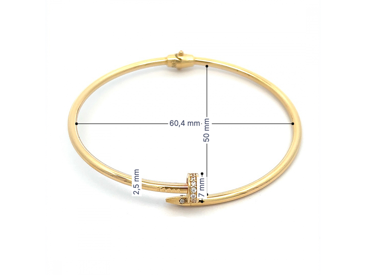 Obrúčový zlatý náramok KLINEC OZN2314