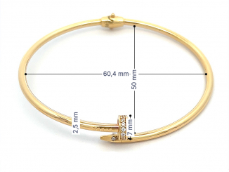 Obrúčový zlatý náramok KLINEC OZN2314