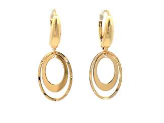 Zlaté visiace náušnice VZN26303