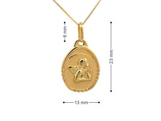 Zlatý prívesok anjel PRI26301