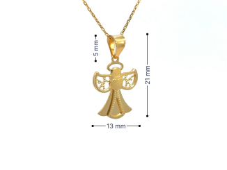 Zlatý prívesok anjel PRI26401