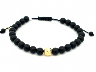 Zlatý šnúrkový náramok ZNS26304