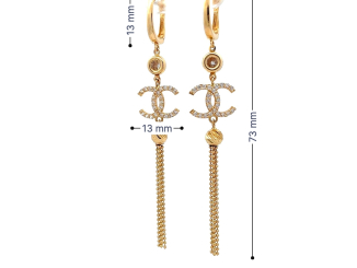 Zlaté visiace náušnice VZN26401