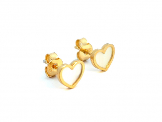 Zlaté náušnice srdiečka DOP26323