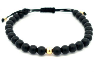 Zlatý šnúrkový náramok ZNS26309