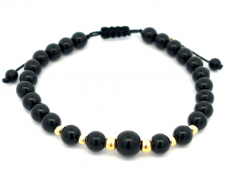 Zlatý šnúrkový náramok ZNS26302