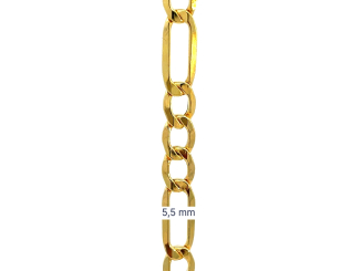 Zlatý náramok Figaro ZN26401