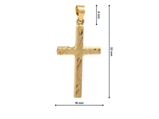 Zlatý prívesok Krížik PRI26802