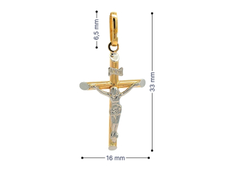 Zlatý prívesok Krížik PRI26312