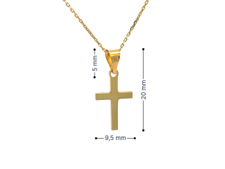 Zlatý prívesok Krížik PRI26404