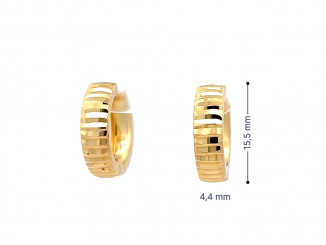 Zlaté náušnice kruhy KRU26303