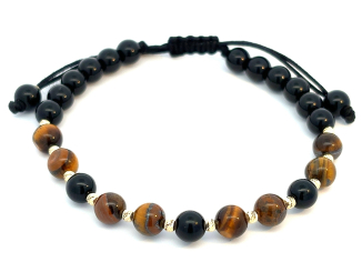 Zlatý šnúrkový náramok ZNS26412